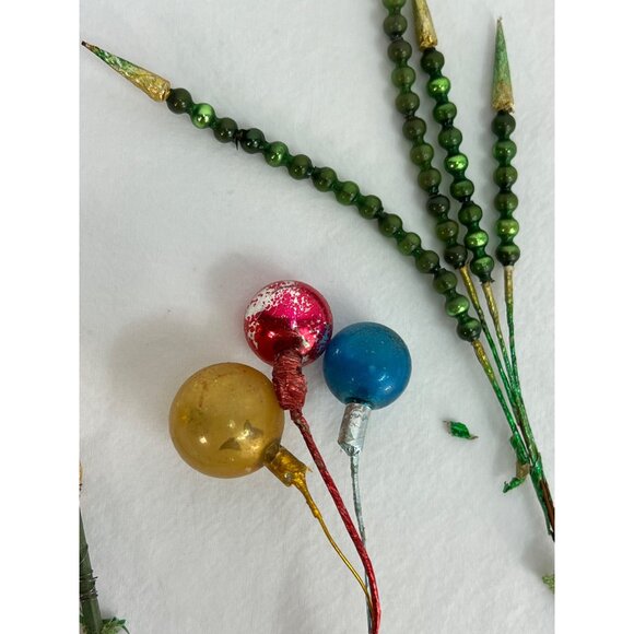 Mercury Glass Multi Color Christmas Bead Spikes Stems Picks Christmas Floral Pic - Picture 5 of 5